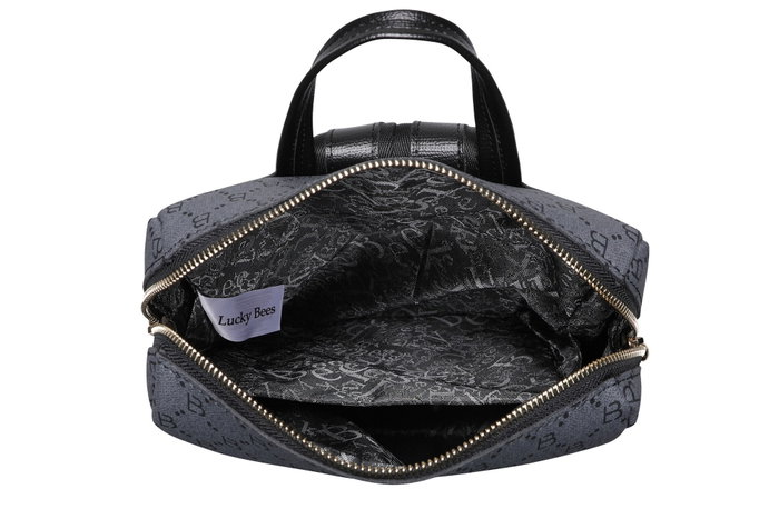 Lucky Bees 359 v2 Mochila Gris y Negro